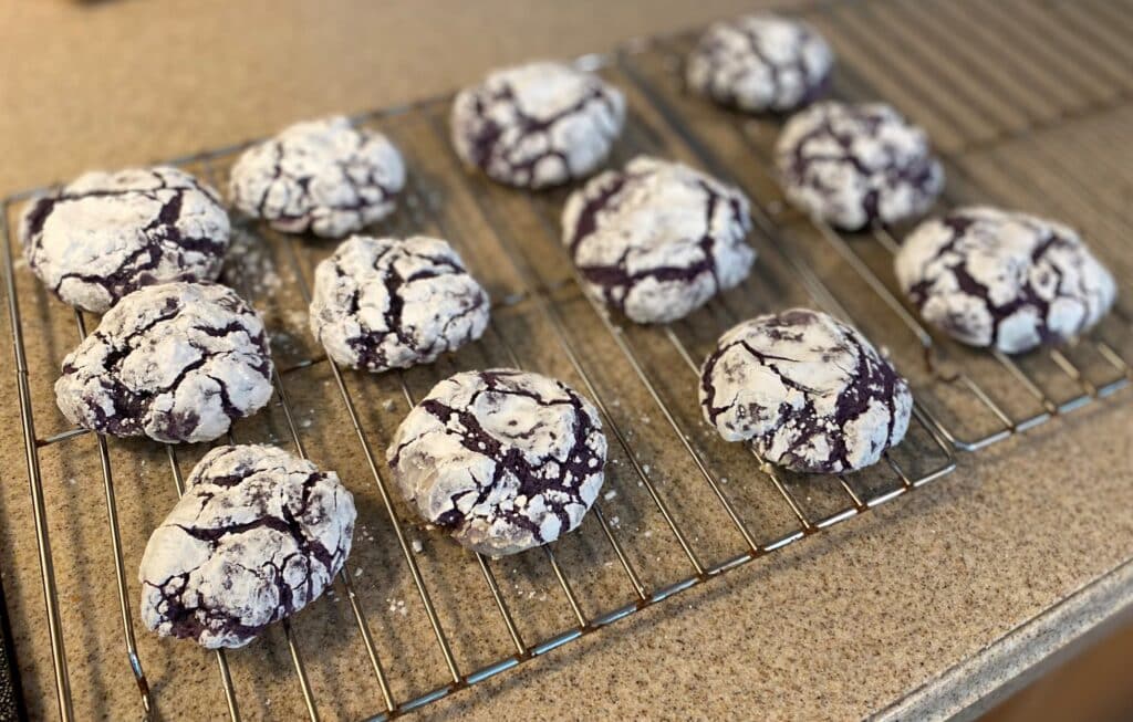 Ube Crinkle Cookies