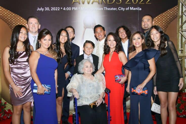 Tessie Agana and Family on the Red Carpet at FAMAS 2022 in the Philippines