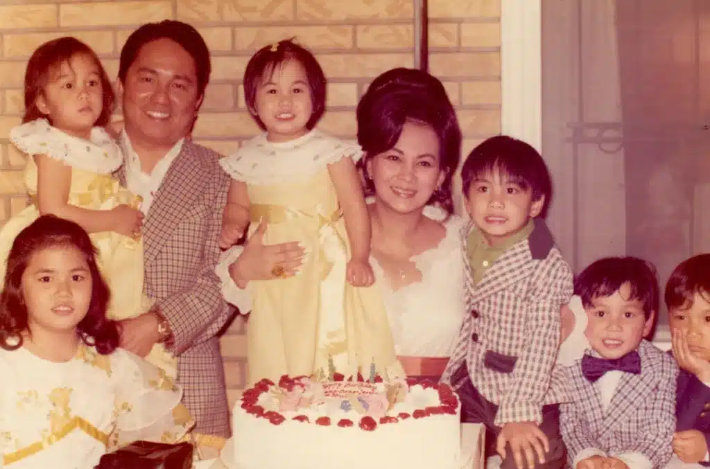 Jao Family Birthday photo from 1974